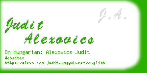 judit alexovics business card